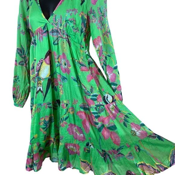 Banjanan Hilary Dress in Woden Hedgerow Classic Green - Picture 5 of 16